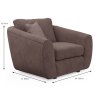 Bossano Armchair Fabric A Dimensions
