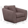 Bossano Armchair Fabric A Dimensions