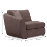 Bossano Modular 1.5 Seater Arm LHF Fabric A Dimensions