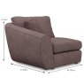 Bossano Modular 1.5 Seater Arm LHF Fabric A Dimensions