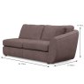 Bossano Modular 3 Seater Sofa Arm RHF Fabric A Dimensions
