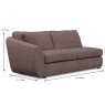 Bossano Modular 3.5 Seater Sofa Arm LHF Fabric A Dimensions