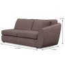 Bossano Modular 3.5 Seater Sofa Arm RHF Fabric A Dimensions