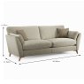 Zofia 4 Seater Sofa Fabric A Dimensions