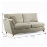 Zofia Modular 3 Seater Sofa Arm LHF Fabric A Dimensions