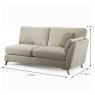 Zofia Modular 3 Seater Sofa Arm RHF Fabric A Dimensions