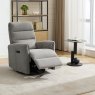 Texan Electric Reclining Swivel Rocker Fabric Light Grey