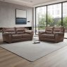 Novara 3 Seater Sofa Leather Category 13(S) Winchester Brown Lifestyle