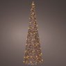 Micro LED Cone Wicker Brown With Classic White Lights 60cm