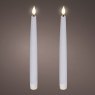 LED Realistic Candle White (Set Of 2)