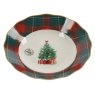 Soup Bowl With Christmas Tree & Tartan Edge