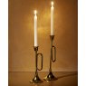 Aluminium Candleholder Gold 27cm Close up