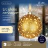 Micro LED Ball Gold & Warm White Lights 14cm Close up