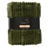 Ribbed Throw Green 170cm x 130cm