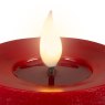 LED Realistic Candle Red 20cm Close up