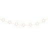 Micro LED Garland With Stars Warm White Lights 7.2ft/215cm