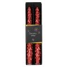 Wax Dinner Candle Red 25cm (Set Of 2)