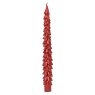 Wax Dinner Candle Red 25cm (Set Of 2) Close up