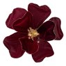 Velvet Micro LED Flower Oxblood 30cm Close up