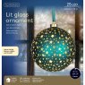 Micro LED Ball Emerald & Warm White Lights 19cm