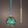 Micro LED Ball Emerald & Warm White Ligths 14cm