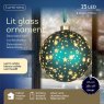 Micro LED Ball Emerald & Warm White Ligths 14cm