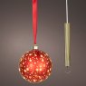 Micro LED Ball Red With Warm White Lights 14cm