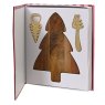 Tree Shaped Cutting Board With Cheese Knife & Bottle Opener Close up
