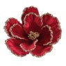 Magnolia Flower On Clip Oxblood 23cm