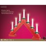 LED Candle Bridge Red 31cm Close up