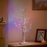 60cm/2ft LED Birch Christmas Tree Multi-Coloured Close up