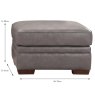 Cervosa Footstool Leather Category 15(S) Dimensions