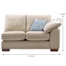 Emilia Modular 2 Seater Sofa Arm RHF Fabric Standard & Aquaclean Dimensions