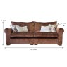 Sylvia 4 Seater Sofa Fabric Standard & Aquaclean Dimensions