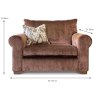 Sylvia Snuggler Fabric Standard & Aquaclean Dimensions