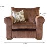 Sylvia Armchair Fabric Standard & Aquaclean Dimensions