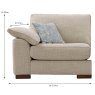 Emilia Modular Snuggler Arm LHF Fabric Standard & Aquaclean Dimensions