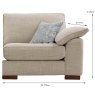 Emilia Modular Snuggler Arm RHF Fabric  Standard & Aquaclean Dimensions