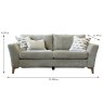 Hanna 2.5 Seater Sofa Fabric Standard Dimensions