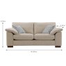 Emilia 3 Seater Sofa Fabric Standard & Aquaclean Dimensions