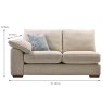 Emilia Modular 3 Seater Sofa Arm LHF Fabric Standard & Aquaclean Dimensions