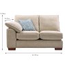 Emilia Modular 2 Seater Sofa Arm LHF Fabric Standard & Aquaclean Dimensions