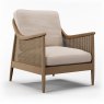 Loomier Armchair With Cream Linen Fabric Seat & Back Cushions