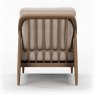 Loomier Armchair With Cream Linen Fabric Seat & Back Cushions Rear View