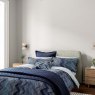 Bedeck Of Belfast Sutton Reversible King Duvet Cover Set Denim Blue close Up