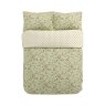 Sanderson Nectar Fields Reversible Double Duvet Cover Set Sage & Blossom Overhead