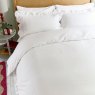 Helena Springfield Evie Pintucks Reversible Super King Duvet Cover Set White Overhead