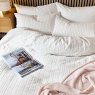 Helena Springfield Calico & Chalk Waffle Stripe King Duvet Cover Set Pink Elevated