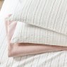 Helena Springfield Calico & Chalk Waffle Stripe Super King Duvet Cover Set Pink Stack