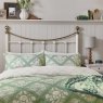 Helena Springfield Harvest Moon Folk Trellis Reversible King Duvet Cover Set Sage close Up